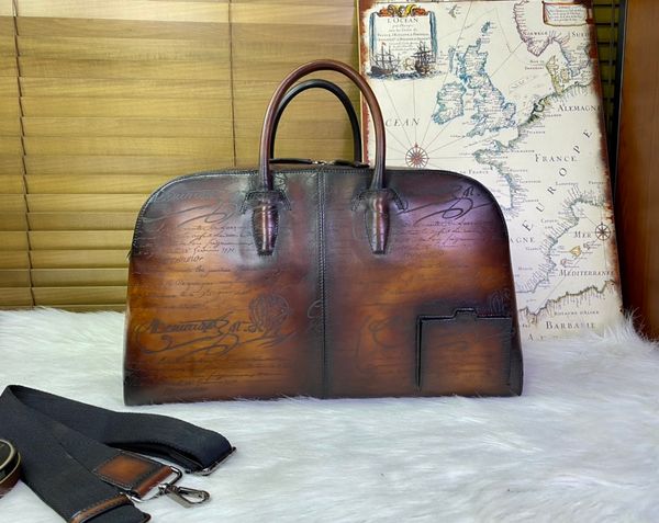 

cowhide travelling bags for men and women