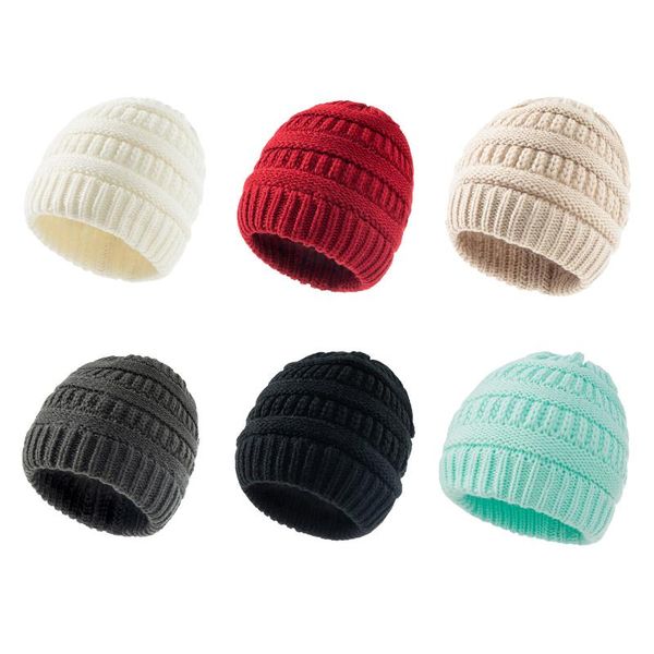 

beanie/skull caps 2021 autumn and winter no bone solid color woolen beanie hat strip acrylic knitted women's, Blue;gray