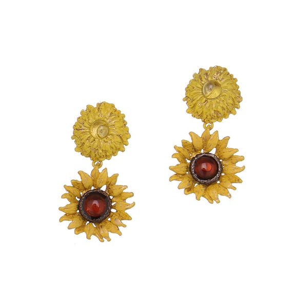 

sun flowers earrings, Golden