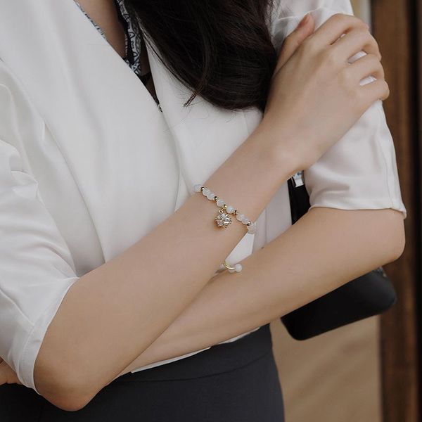 

bangle v-574 opal bracelet female girlfriends girls ins niche design cold wind simple high sense of jewelry, Black