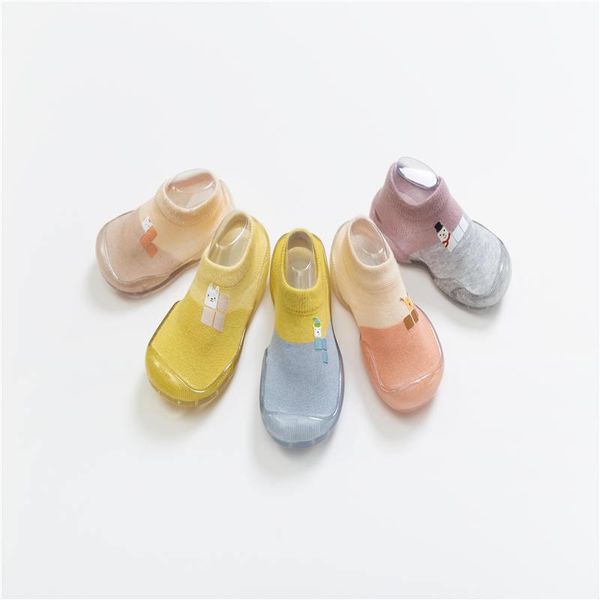 

first walkers cartoon baby socks with rubber soles shoes infant sock