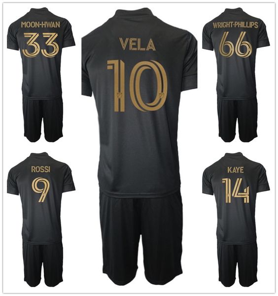 

2021 los angeles fc customized soccer jerseys sets with shorts yakuda local online store 9 rossi 10 vela 14 kaye 33 moon-hwan 66 wright-phil, Black;yellow