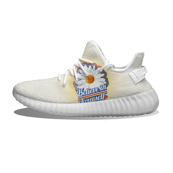 

diy custom believe in yourself - white daisy running shoes mh printed mens womens trainers outdoor sports sneakers