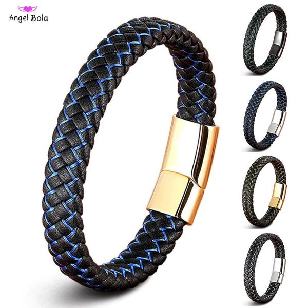 

charm bracelets stainless steel buddha bracelet two-color leather temperament fashion jewelry accessories boyfriend gifts wholesale, Golden;silver