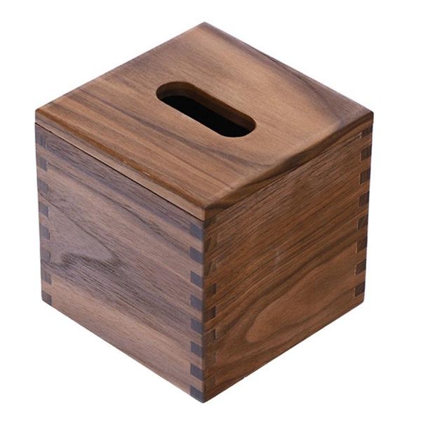 

tissue boxes & napkins japanese style bamboo square box creative seat type roll paper towel jar eco-friendly wooden table decoration