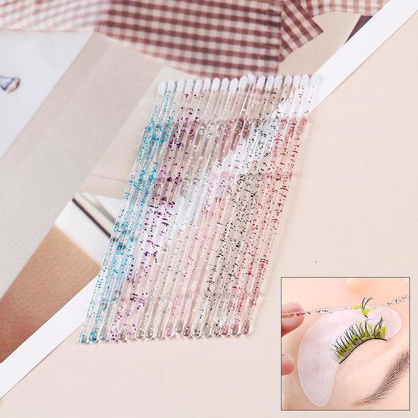 

makeup brushes 50pcs crystal eyelash swab disposable micro brush applicators extensions