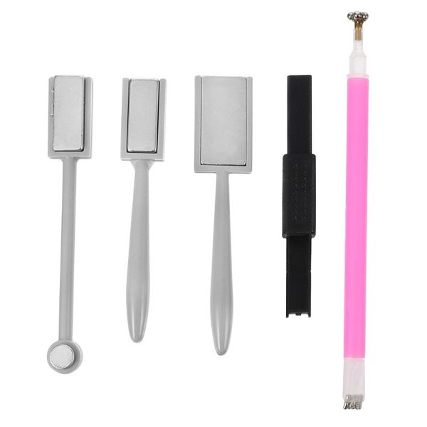 

nail gel 5pcs magnet tool pens sticks for cat eye polish art, Red;pink