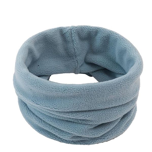 

scarves winter ladies bib universal fleece pullover solid color single circle wild outdoor neck protection collar in 2021, Blue;gray