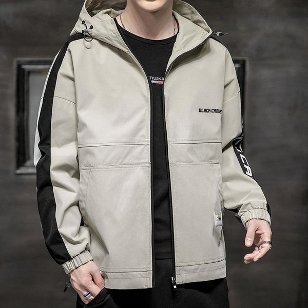 

men's jackets 2021 casual waterproof spring hooded coats men outerwear brand male clothing plus size 4xl, Black;brown