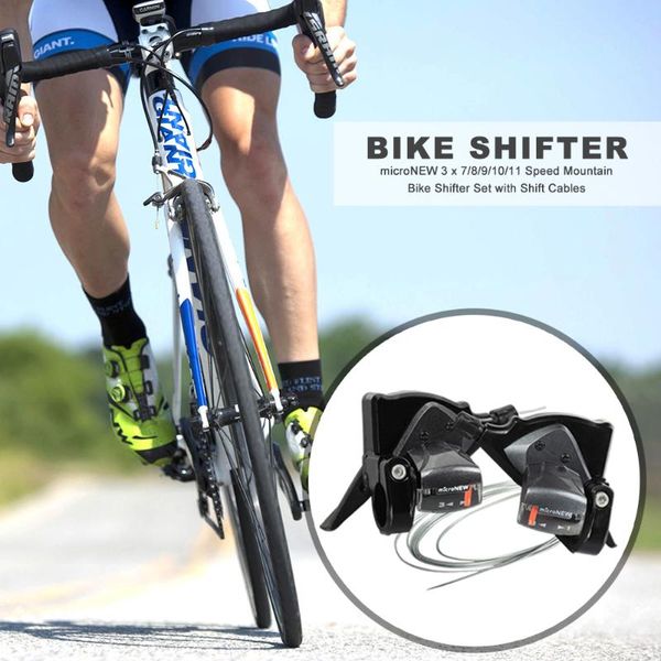 

bike derailleurs micro mountain shifter 3 x 7/8/9/10/11 speed mtb bicycle gear lever set with inner shift cables cycling tools outdoor