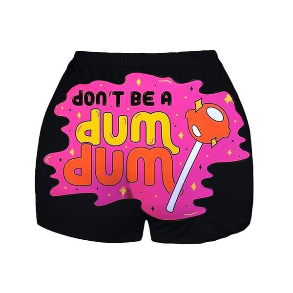 

women shorts letters printed dum summer casual stretch slim bu mini sport short gym bottom workout clubwear homewear women's, White;black