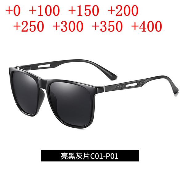 

new 2020 black bifocal reading women men presbyopia glasses classic square sunglasses with dioptrie nx