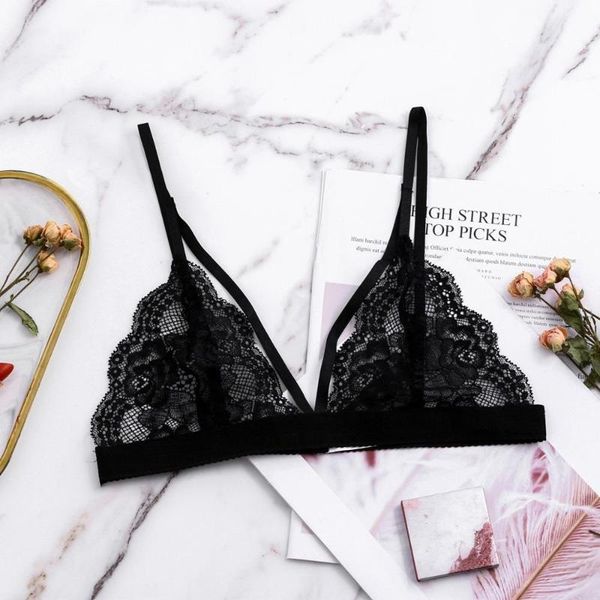 

bras 2021 women's lingerie bra underwear lace with steel ring garter bralette dropship d, Red;black