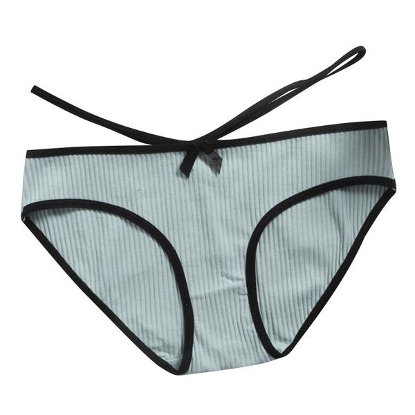 

women's panties lace bra brief sets erotic intimate ladies solid color striped cotton crotch seamless one-band low-waist briefs, Black;pink