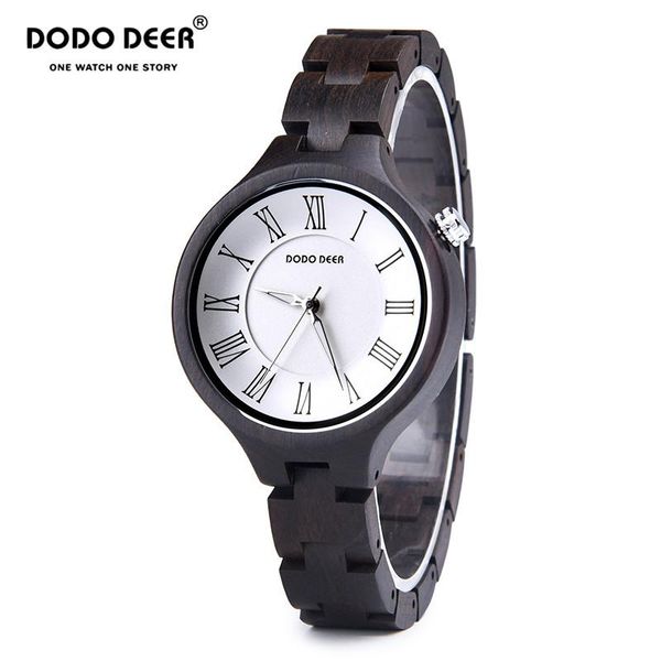 

wristwatches dodo deer women watch bayan kol saati fashion wrist luxury lady bracelet clock relogion a16, Slivery;brown