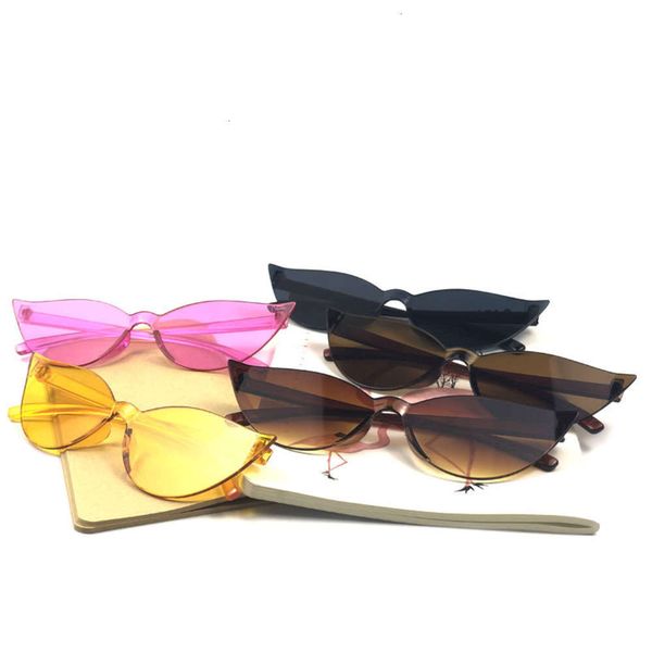 

highend accessories pcs a piece cat eye women brand digner mode retro vintage sunglass eyewear colorful driver glass, Black