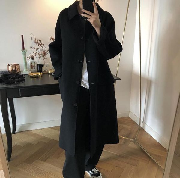

women's trench coats woman classic 100% cashmere coat, Tan;black