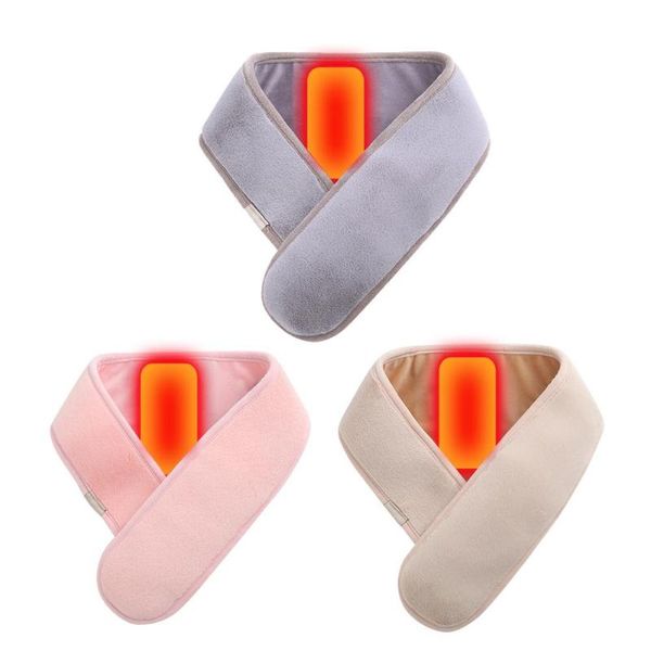 

outdoor winter electric heating scarf usb interface 5v pink beige gray for camping hiking fishing skiing riding cycling caps & masks, Black