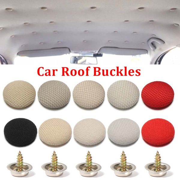 

10pcs/set car roof buckles repair kit tools headliner ceiling cloth fixing screw cap repairs automotive care fabric buckle rivets retainer i