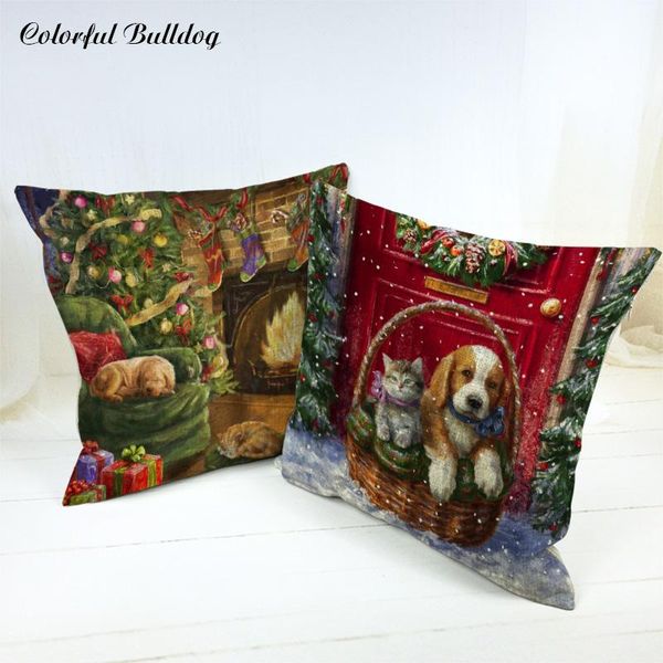 

cushion/decorative pillow decorative pillows for home sofa car seat santa claus christmas tree snowman cat and dog with hat cushion cover br