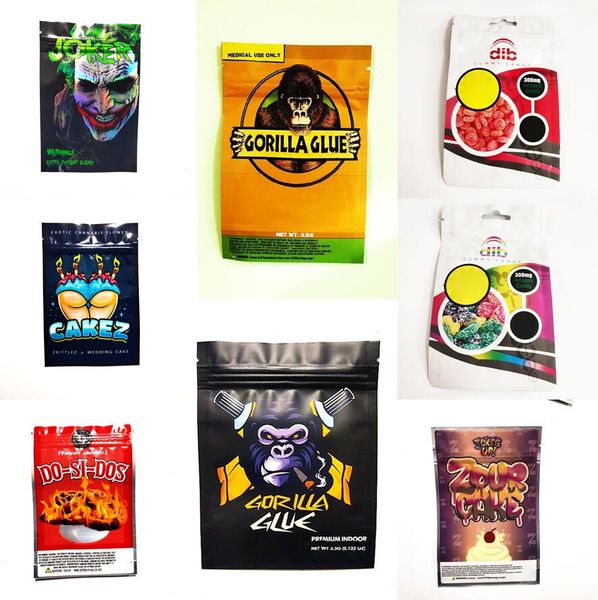 

gorilla glue edibles bag california 3.5g mylar bags for packaging smell zour proof package