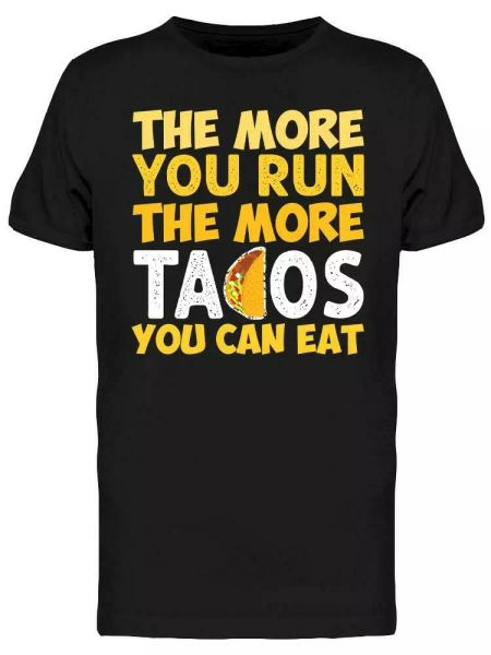 

The More You Run Tee Men's -Image by Shutterstock, White;black