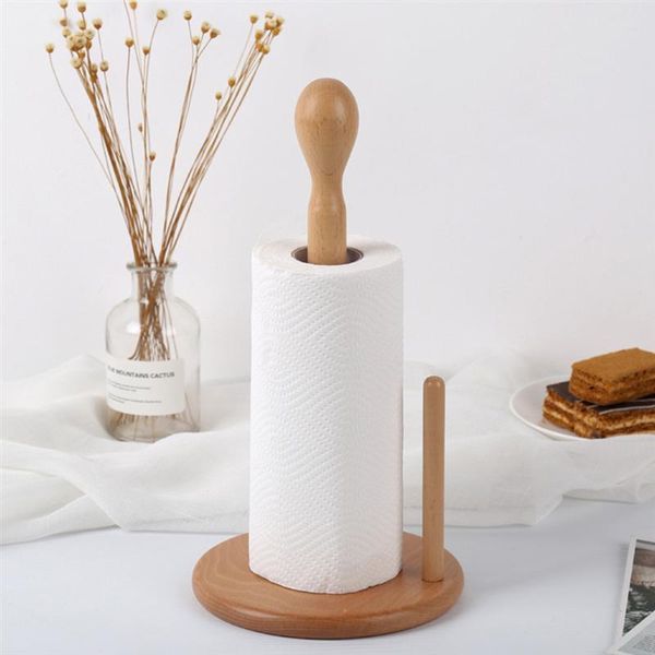 

tissue boxes & napkins solid wood vertical paper roll holder kitchen rack towel accessories