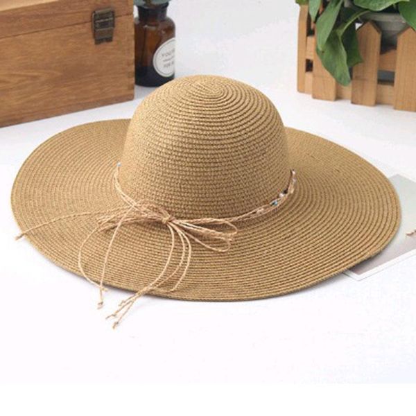 

wide brim hats fashion breathable sunscreen straw hat summer women's beach visor foldable sunshade big cap outdoor sports sun, Blue;gray