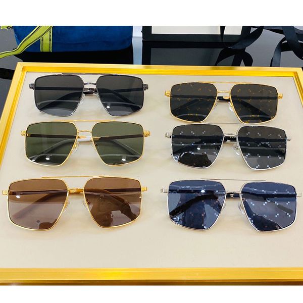 

21ss latest fashion trend sunglasses 0941 metal silver frame mens or womens comfortable to wear uv400 protection original custom belt box, White;black