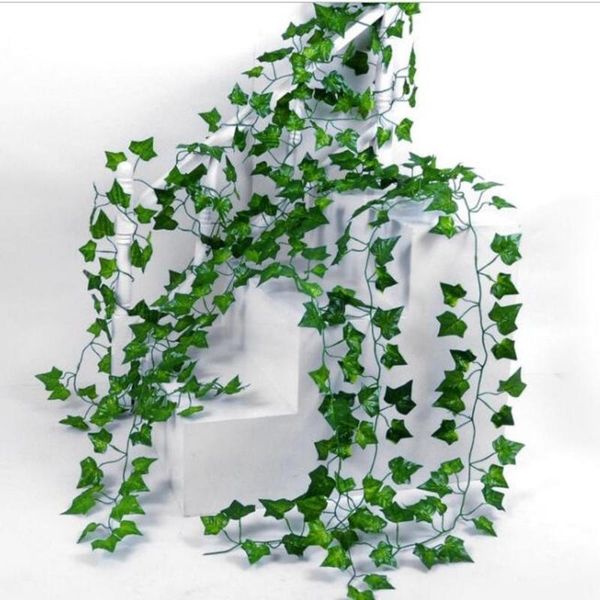 

decorative flowers & wreaths 1pc artificial green flower vine garland plants leaves diy for home wedding arch party christmas bathroom garde