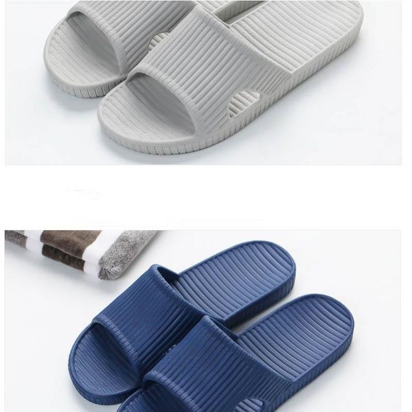 

home slippers outdoor beach women's flat bottom shoes lazy men's bathroom, Black