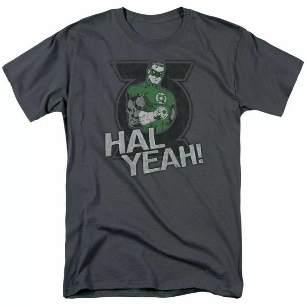 

green lantern hal yeah t shirt mens licensed dc comics tee charcoal, White;black