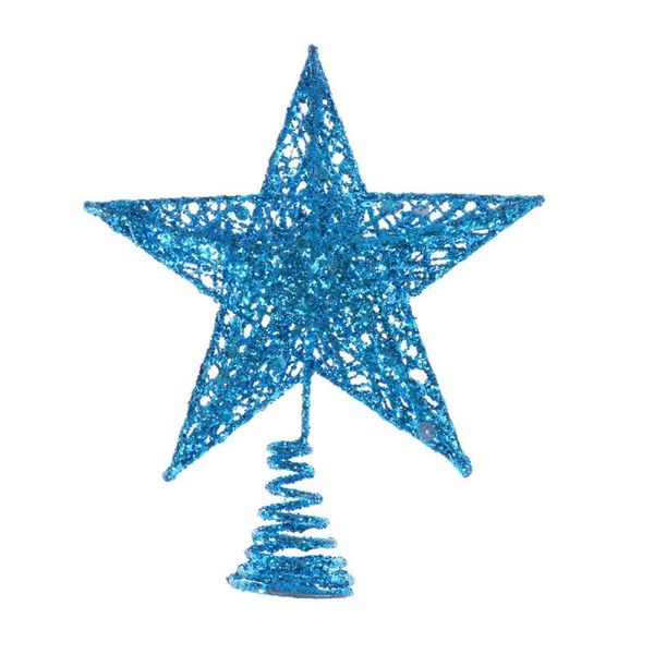 

christmas decorations 25cm tree iron star er glittering decoration ornaments (blue)