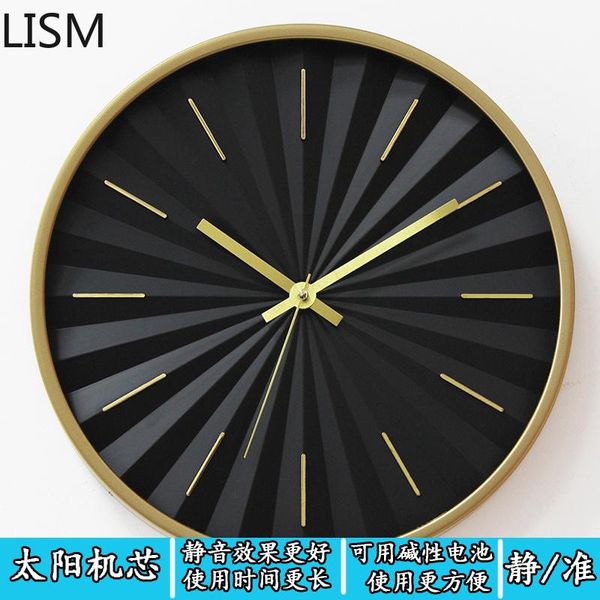 

wall clocks home decor modern clock creative round watch silent living room bedroom decoration