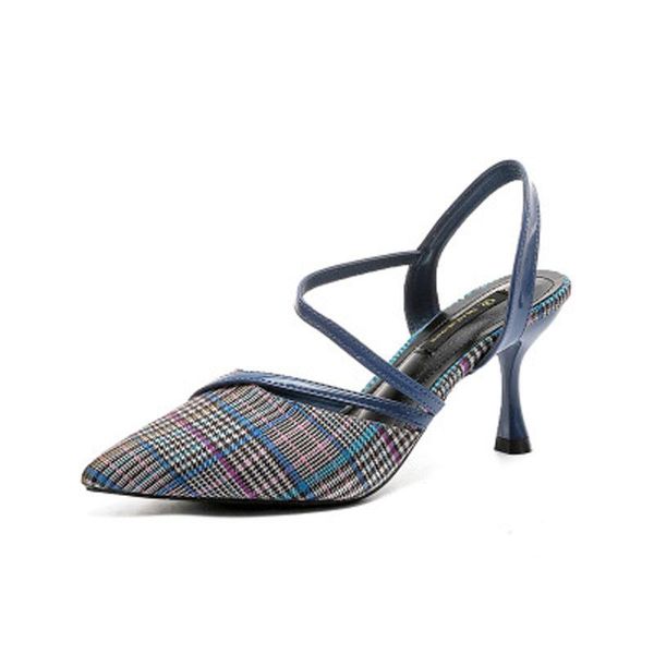 

dress shoes striped pointed heels with stylish women's are the trend for summer 2021, Black