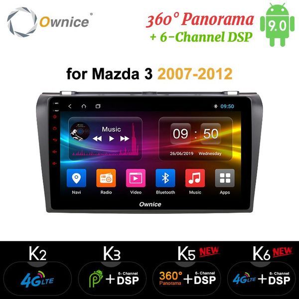 

player ownice octa 8 core dsp 360 panorama android 9.0 car dvd gps for 3 2007 - 2012 k5 k6 navigation 4g lte optical