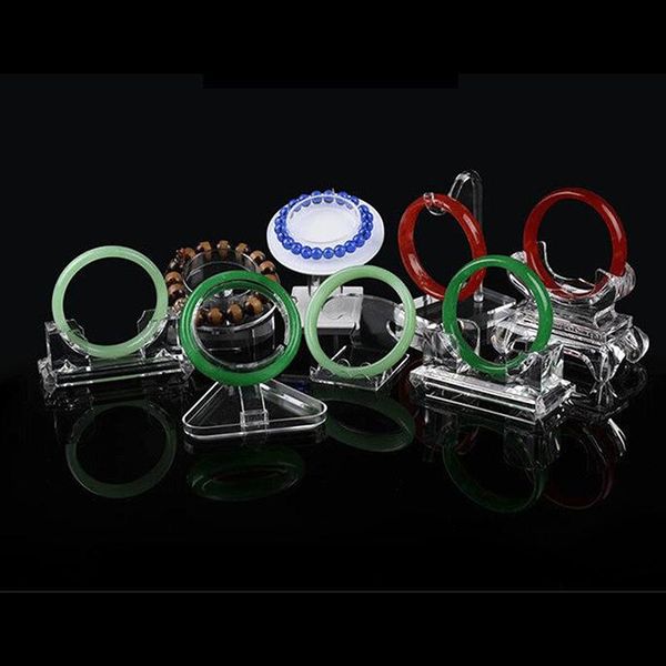 

jewelry pouches, bags acrylic bracelet wrist watch display rack holder show case stand tool clear plastic, Pink;blue