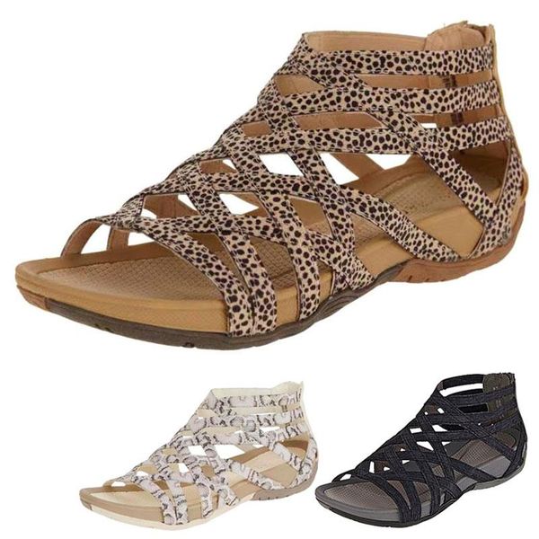 

sandals 2021 spring and summer plus size ladies breathable sports black fish mouth viscose shoes roman women's peep toe