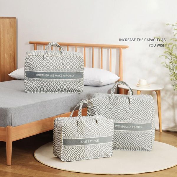 

storage bags portable bag collapsible dust-proof organizer student travel luggage pillow quilt household clothing