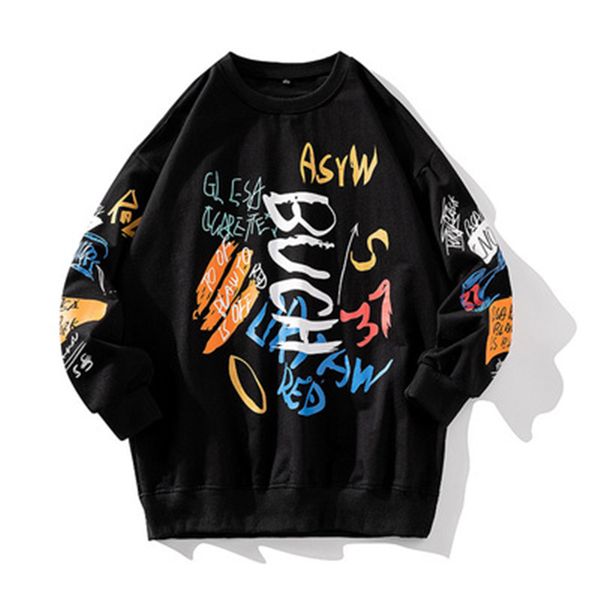 

running sweater men's sweatshirt long sleeve outdoor fitness sports round neck printed top, White;black