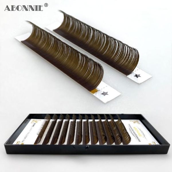

abonnie brown eyelash extension synthetic mink individual eyelashes lash mega volume lashes trays 12line1
