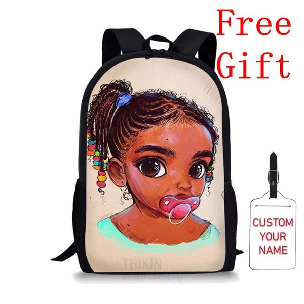 

backpack women queen school bag american teenager schoolbags art afri black princess teens girl kindergarten kids custom backpacks