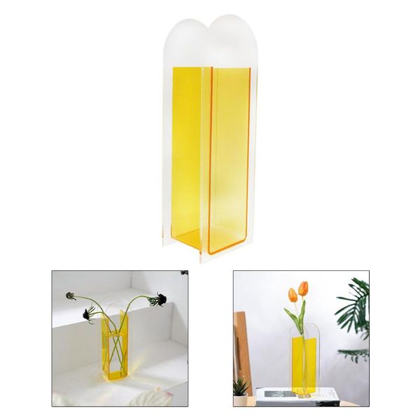

vases acrylic durable flower vase decoration holder basket nordic living room decor table ornament for flowers