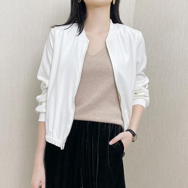 

women's jackets acetic acid baseball jacket w0400 2021 autumn versatile casual pilot, Black;brown