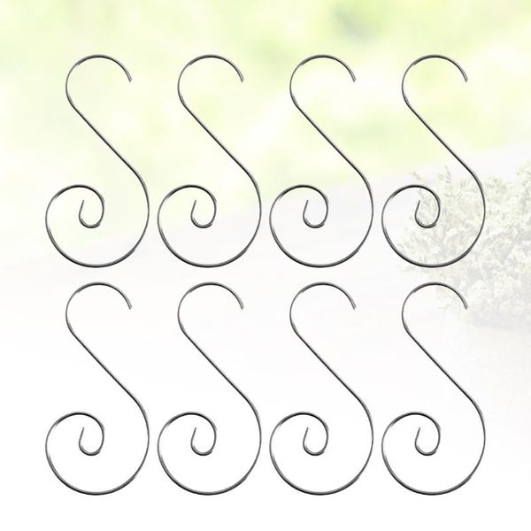 

hooks & rails 100pcs creative christmas hanging pothook decorations portable small shape hook metal hanger ornament supplies (sil