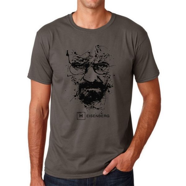 

coolmind 100% cotton men breaking bad tshirt male summer loose funny t- tee you print heisenberg t 210706, White;black