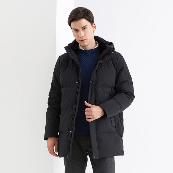 

2021 classic winter men thick down jackets homme parka outerwear jacket mens keep warm coat895, Black
