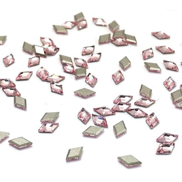 

20pcs/lot 6 colors 4x6mm diamond shape flat-back crystal loose rhinestone for nail art, no fix art ,hg541, Silver;gold