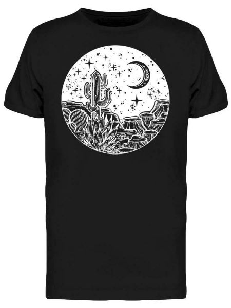 

night desert of america tee men's -image by shutterstock, White;black