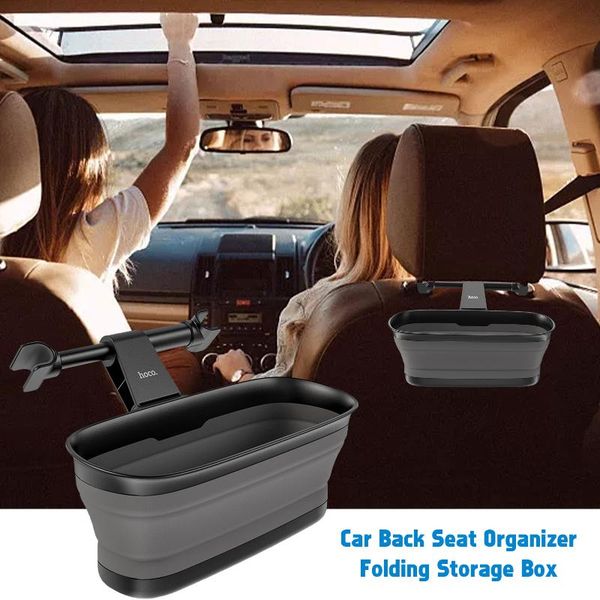 

car organizer rear storage bag foldable multipurpose with makeup mirror